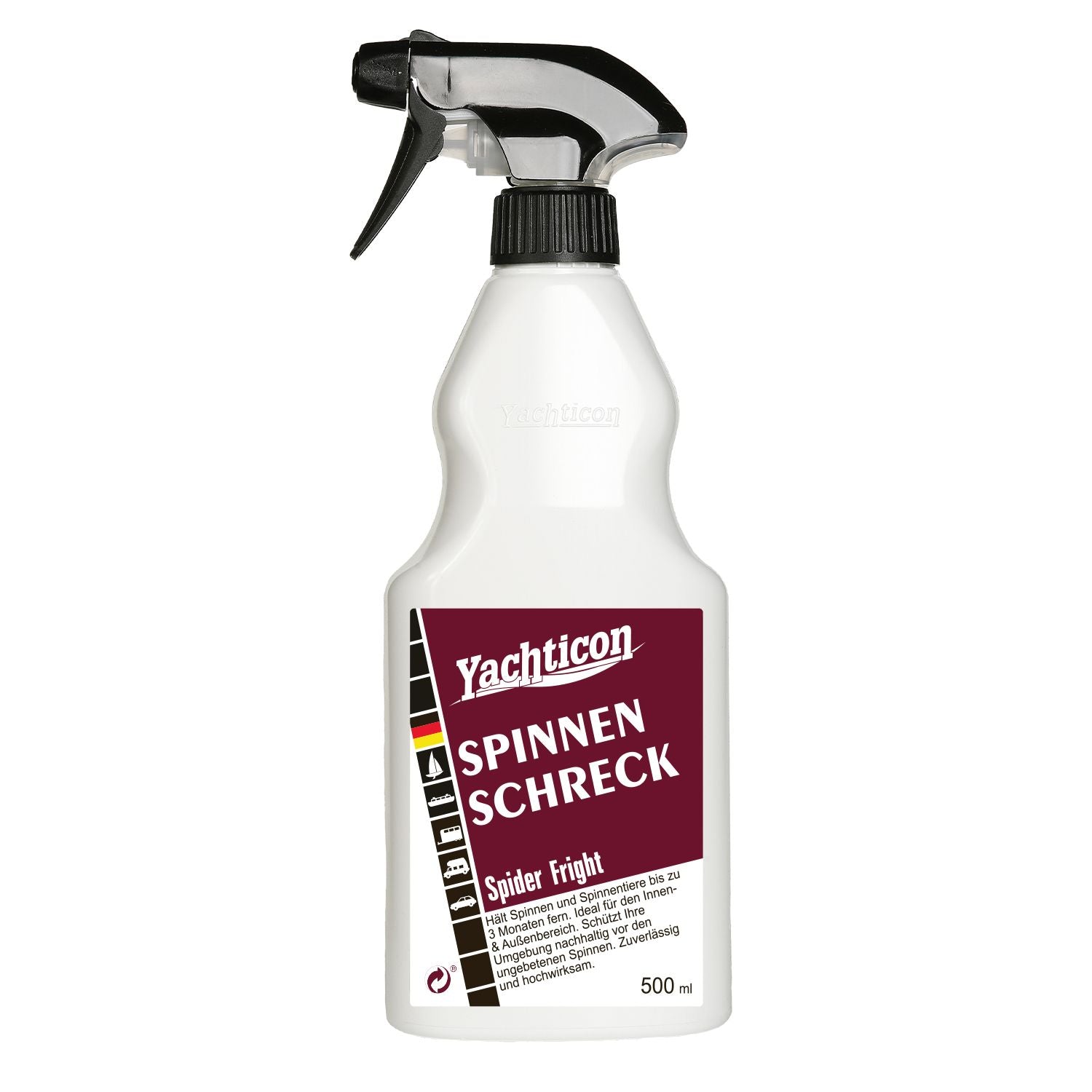 Yachticon Schädlingsabwehrspray 500 ml, Spinnenschreck-Spay, Langzeitschutz bis 3 Monate