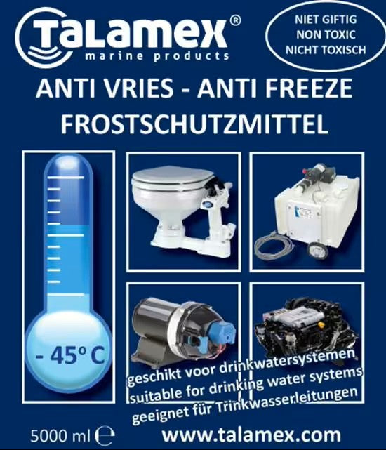 Talamex Frostschutzmittel Anti Freeze für Trink-, Kühl- & Motorsysteme, 5 Liter