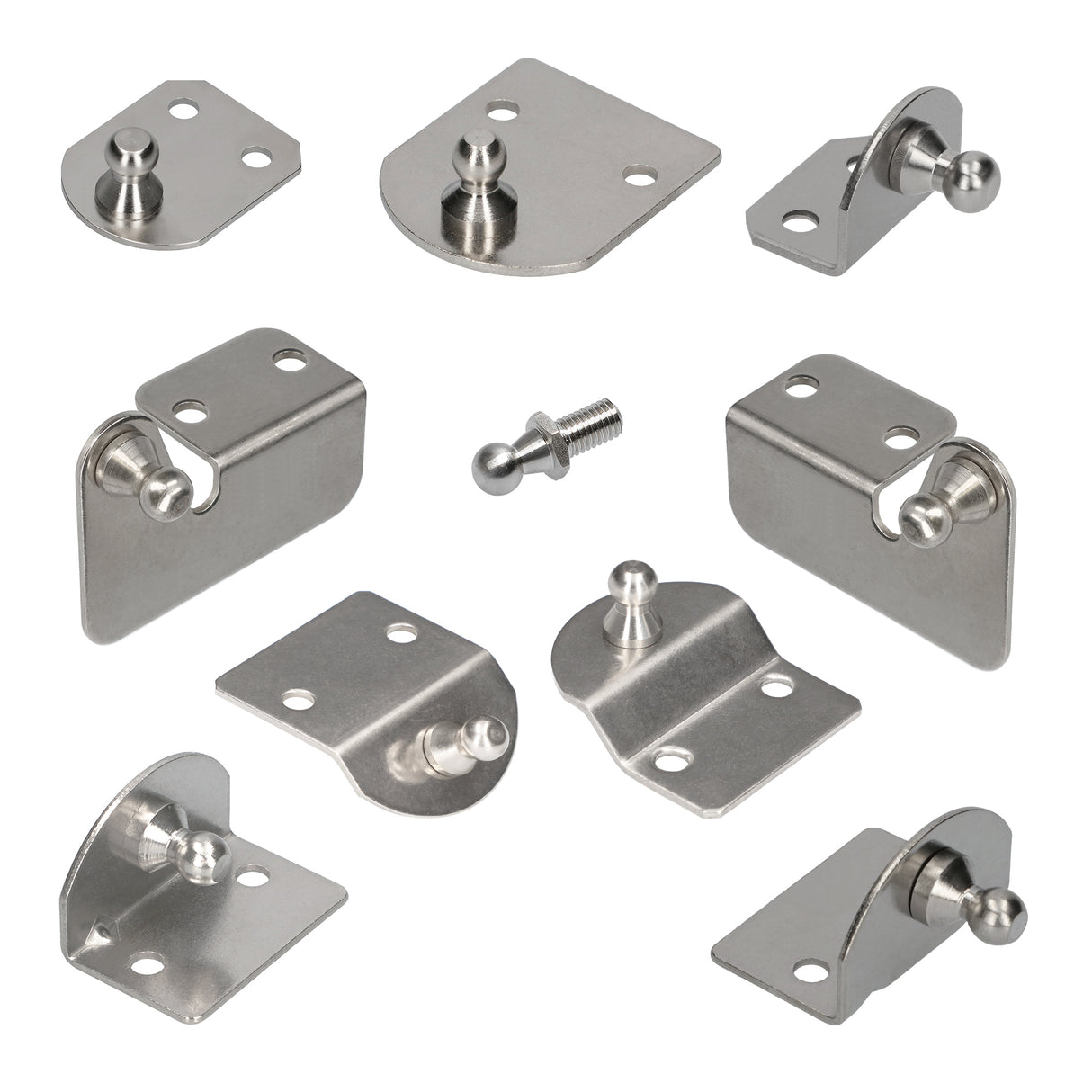 Secuplan mounting plate for gas spring with ball head mount