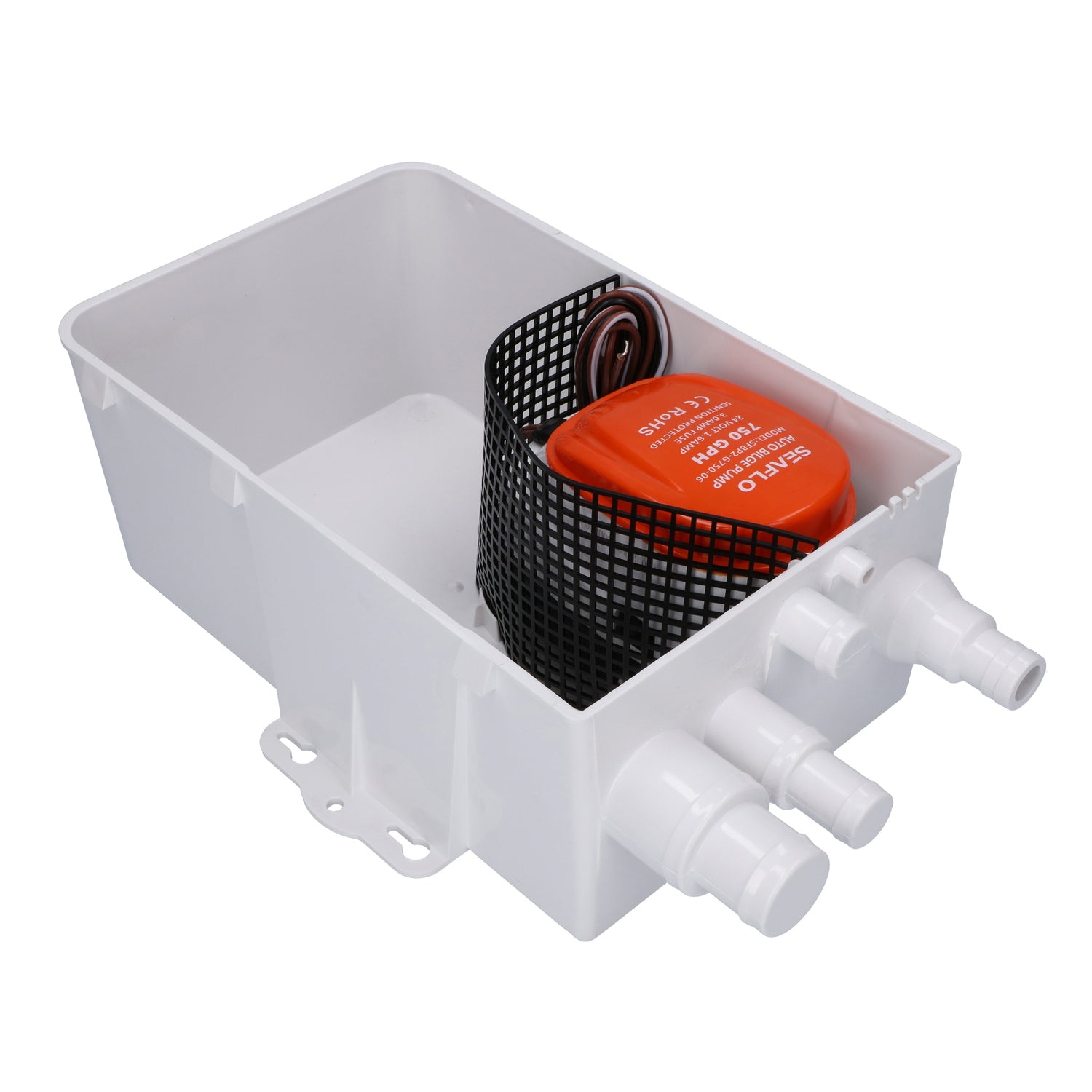 SEAFLO ® Automatik Duschpumpensystem Sahara 600/750 GPH, wasserdichte Abwasserpumpe, wartungsfreundlich für Boot und Caravan - (Optional mit 12V)