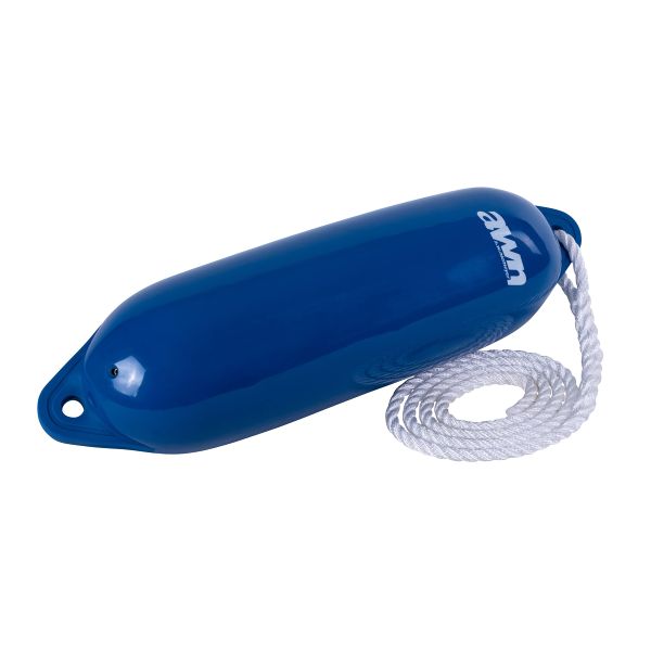 Awning long fender with fender line – Effective protection for the side and hull, high-quality boat fender, easy installation – Ø 14x53 cm – Ø 20x63 cm, burgundy, grey, dark blue, blue, black, white, green