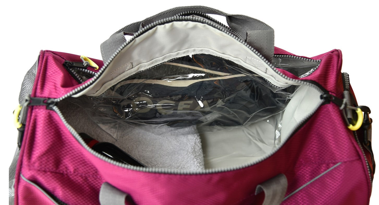 C4S Sporttasche Pink Leichtes wasserfestes Material, Fitnesstasche, Mit separatem Schuhfach