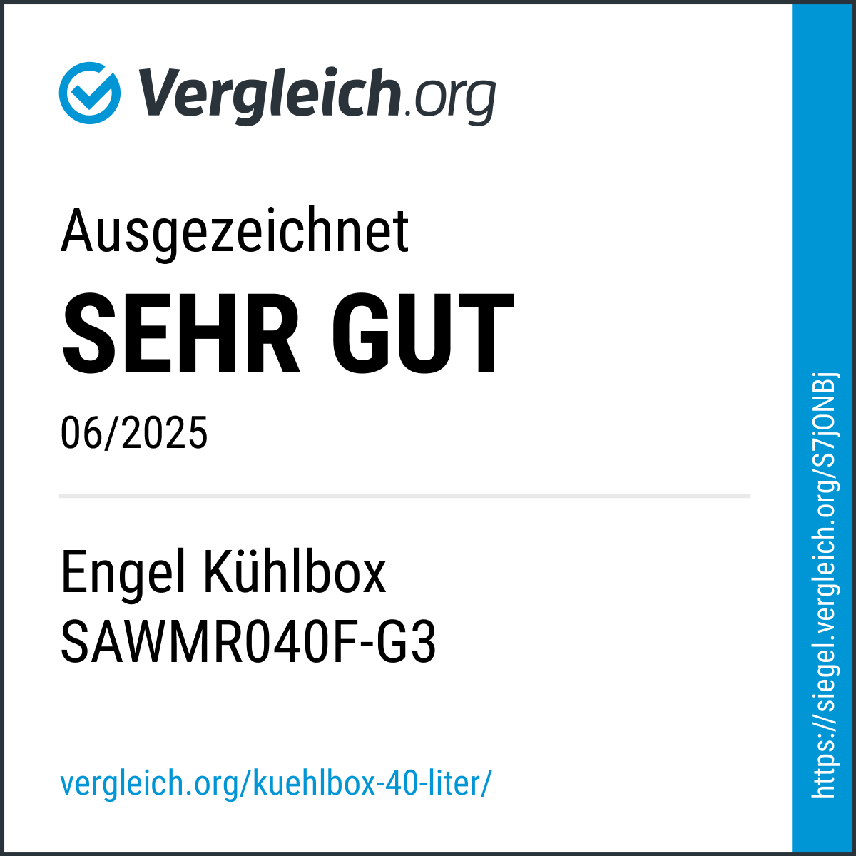 ENGEL Kompressor Kühlbox 38 Liter, Kältebox, konstante Kühlleistung über 50°C, extrem energieeffizient
