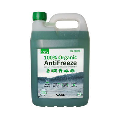 VAKE Antifreeze 100% organic, organic antifreeze for toilet, engine & fresh water system, environmentally friendly and ready to use, 4 liters