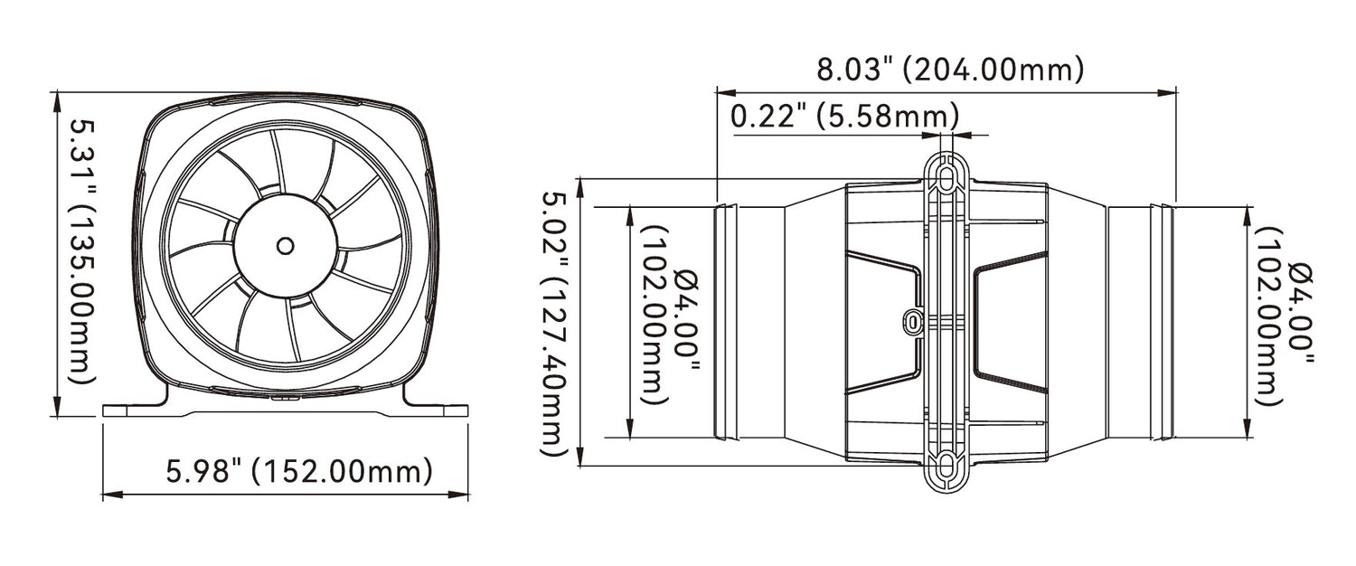 SEAFLO® Blower Motorraumlüfter - 3"/4" - 12/24V - hoher Luftstrom, langlebig, effiziente Kühlung - (Optional mit <Zubehör>)
