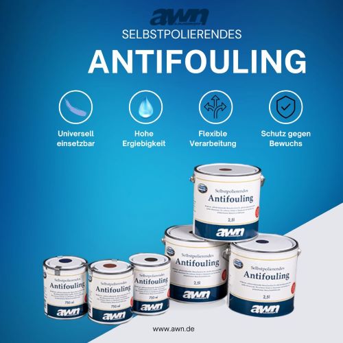 awn Self-polishing antifouling – Efficient antifouling, underwater coating, easy application and long-lasting effect - 0.75 - 2.5 l blue, red, black