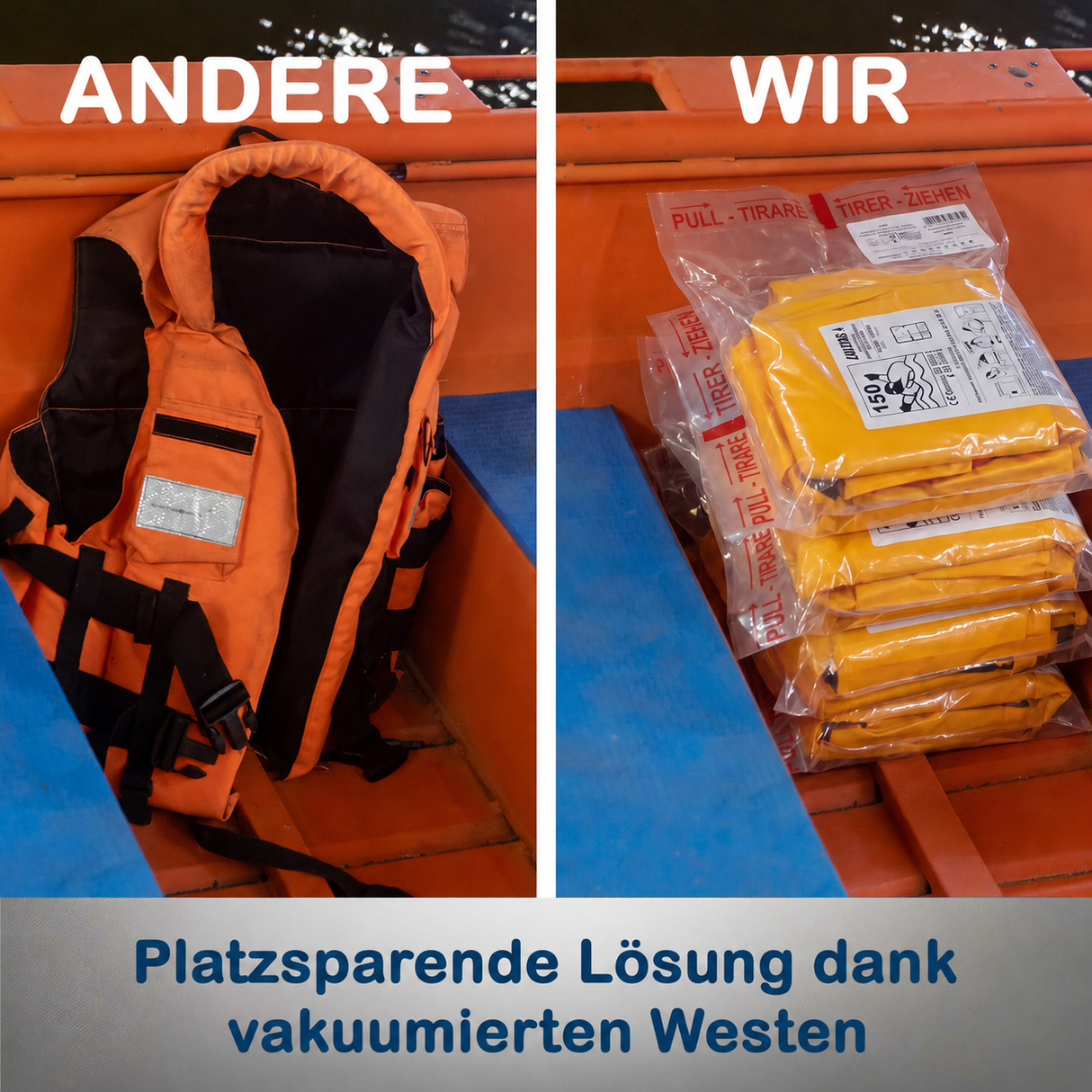 awn Vita, manuelle Rettungsweste, 120N, ulta kompakt & leicht