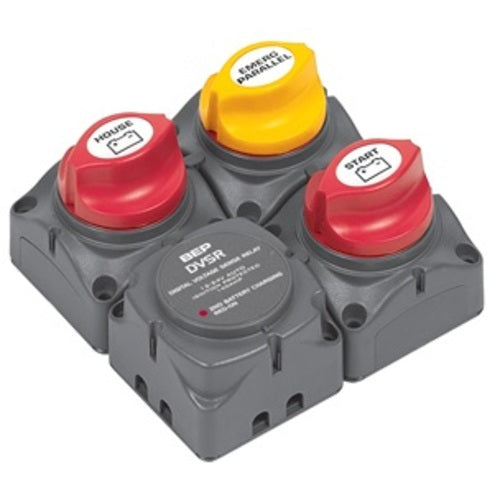 BEP Batterieverteilergruppe Elektronikschutz 1xMotor 2xBatterie, Batterieauswahlschalter Ersatz, vollautomatisches Batteriemanagement-System