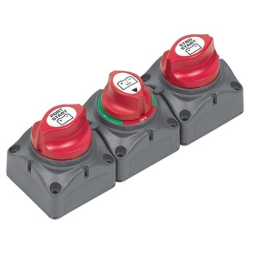 BEP Batterieverteilergruppe 2x Motor 2x Batterie, Batterieumschalter, Wechsel zwischen Port- und Steuerbordbatterien möglich