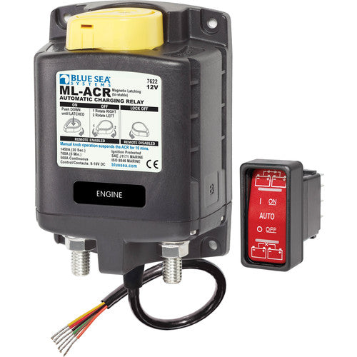 Blue Sea Laderelais 500 Ampere, Automatisches Batterierelais, Hohe Zuverlässigkeit für Hochleistungsgeneratoren