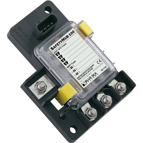 Blue Sea fuse block, ignition-protected, fuse holder, integrated connection plug, IP66 protection class