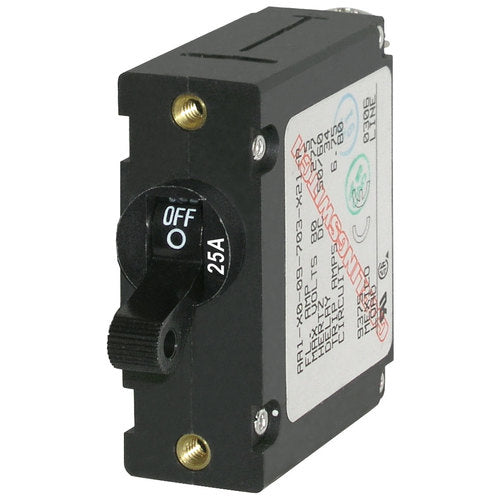 Blue Sea 25A Toggle Circuit Breaker, Industry Standard Panel Protection