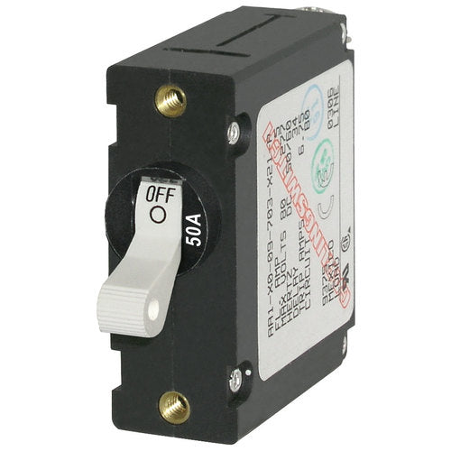 Blue Sea circuit breaker 50A toggle switch, protection switch, combines switching and circuit protection