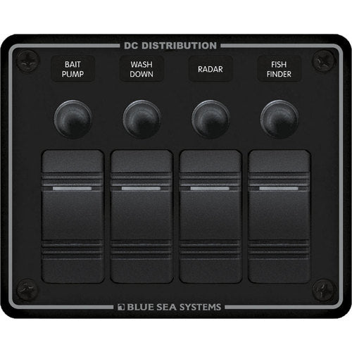 Blue Sea Leistungsschalterfeld wasserbeständig, Schalttafel, IP66-Schutz zündgesichert