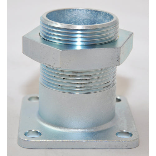 Bukh exhaust flange with lock nut, exhaust flange, model XYZ123, black