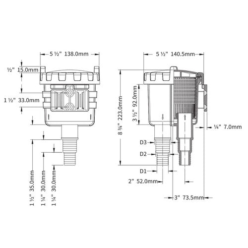 BUKH Wasserfilter Typ L 25/32/38mm, Bootsfilter, neues Modell mit hoher Sicherheit