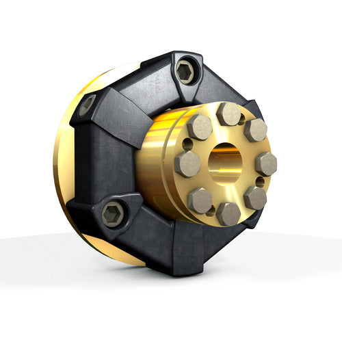 Centa coupling backlash-free, highly elastic, flexible drive element, reduces noise and vibration, electrically insulating