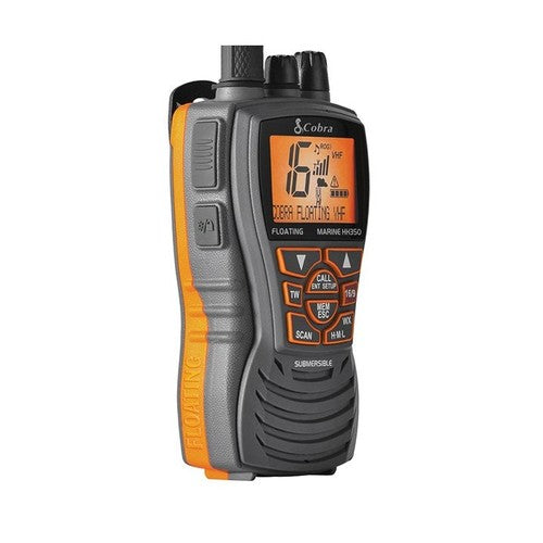 Cobra Handfunkgerät 6 Watt schwimmfähig, UKW-Handfunkgerät, ATIS & NOAA-Wetterkanäle