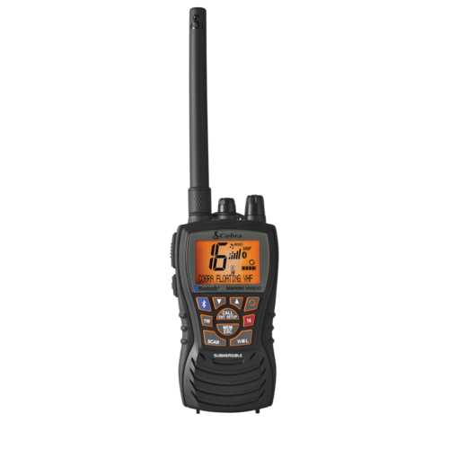 Cobra Handfunkgerät UKW 6-Watt schwimmend, mobiles UKW-Funkgerät, Bluetooth® & Rewind-Say-Again® Technologie