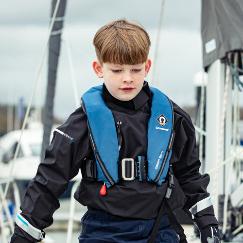 Crewfit 150N Junior, integrated lifebelt (harness), blue, 9705BA