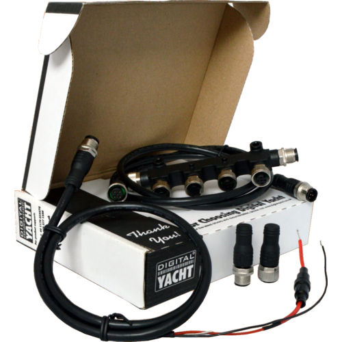 Digital Yacht NMEA 2000 Starter Kit Waterproof marine network, plug-and-play installation kit, high-quality metal connectors