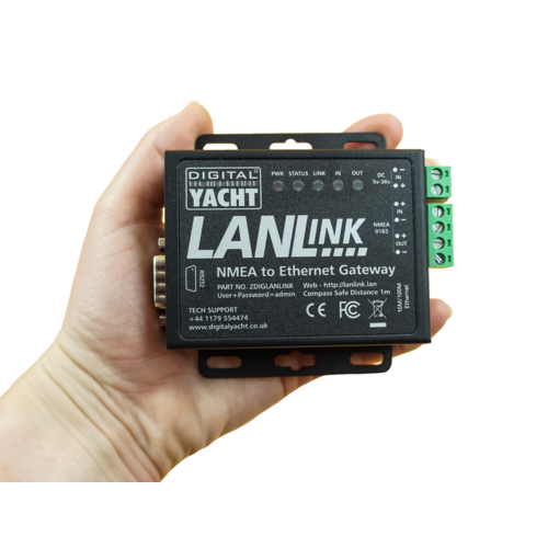 Digital Yacht NMEA-zu-Ethernet Gateway LANLINK, NMEA Gateway, Einfache Web-Konfiguration für TCP/IP und UDP