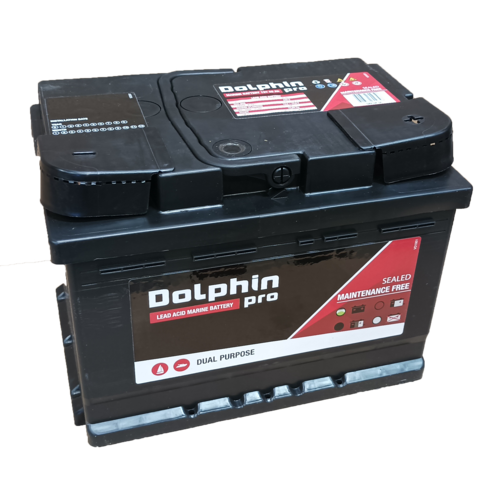 Dolphin PRO Marine Battery 60 Ah 12V, SMF Sealed Maintenance-Free Battery, Reliable Performance & Low Self-Discharge