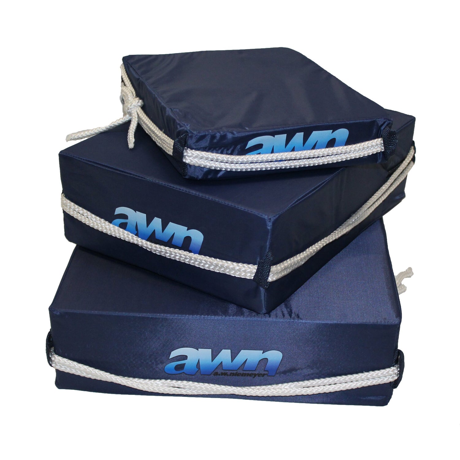 awn Kissenfender - Edler Schutz & Komfort für Ihr Boot, stoßdämpfender Weichschaum, abnehmbarer Bezug mit Reißverschluss - 300x250x60 - 500x400x120 mm