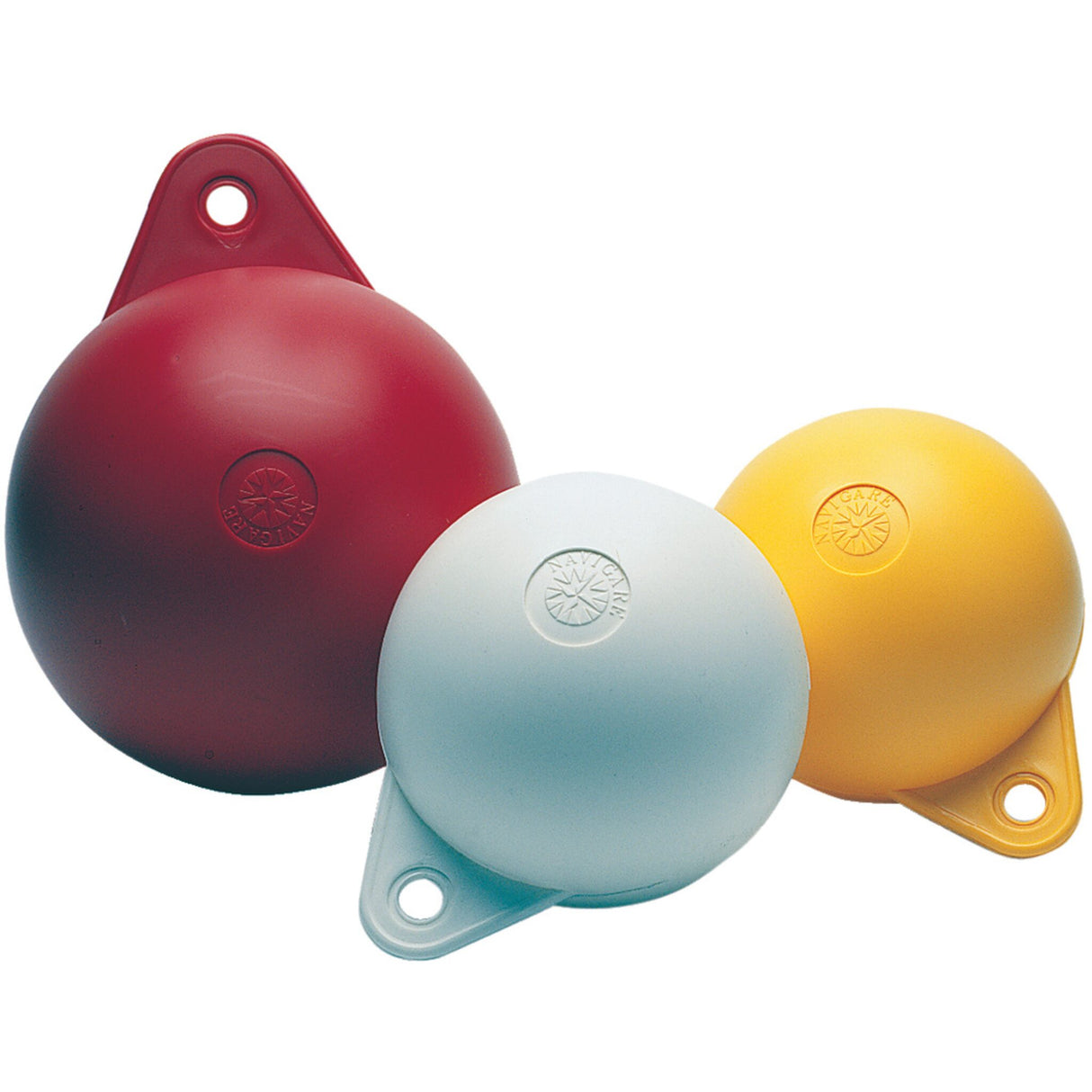 Ankerboje PE Ø 150 mm, Boje aus Polyethylen, hohe Haltbarkeit - rot, weiß, gelb