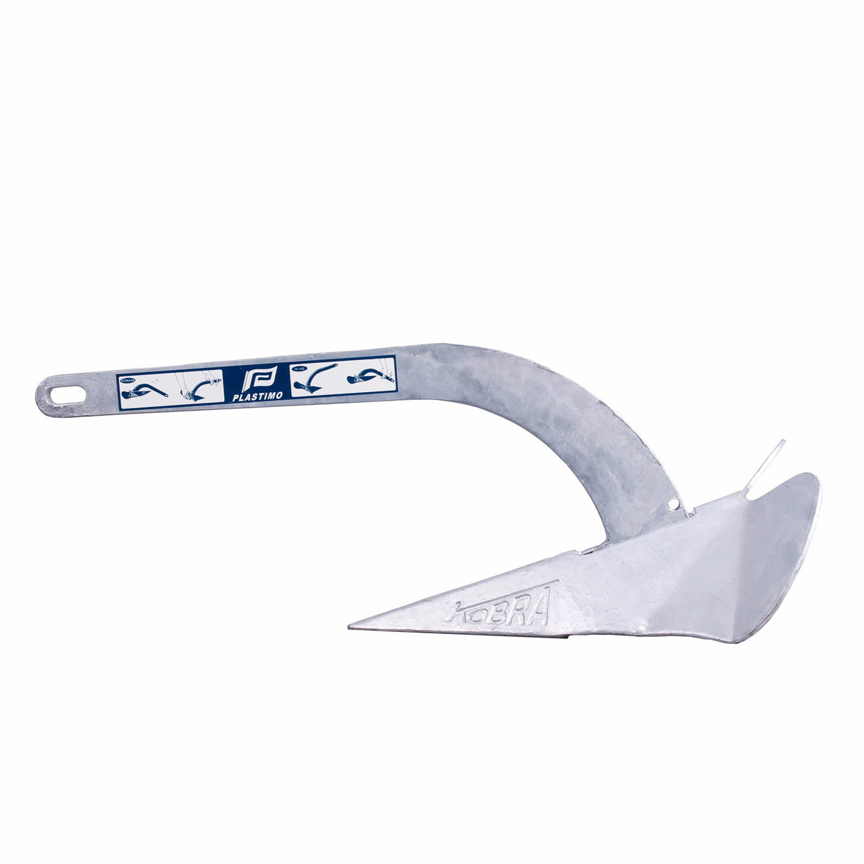 Plastimo Kobra 1-Anker, verzinkt, 16 kg, klappbarer Schaft, hohe Haltekräfte, schnelles Eingraben - 8 m – 16 m