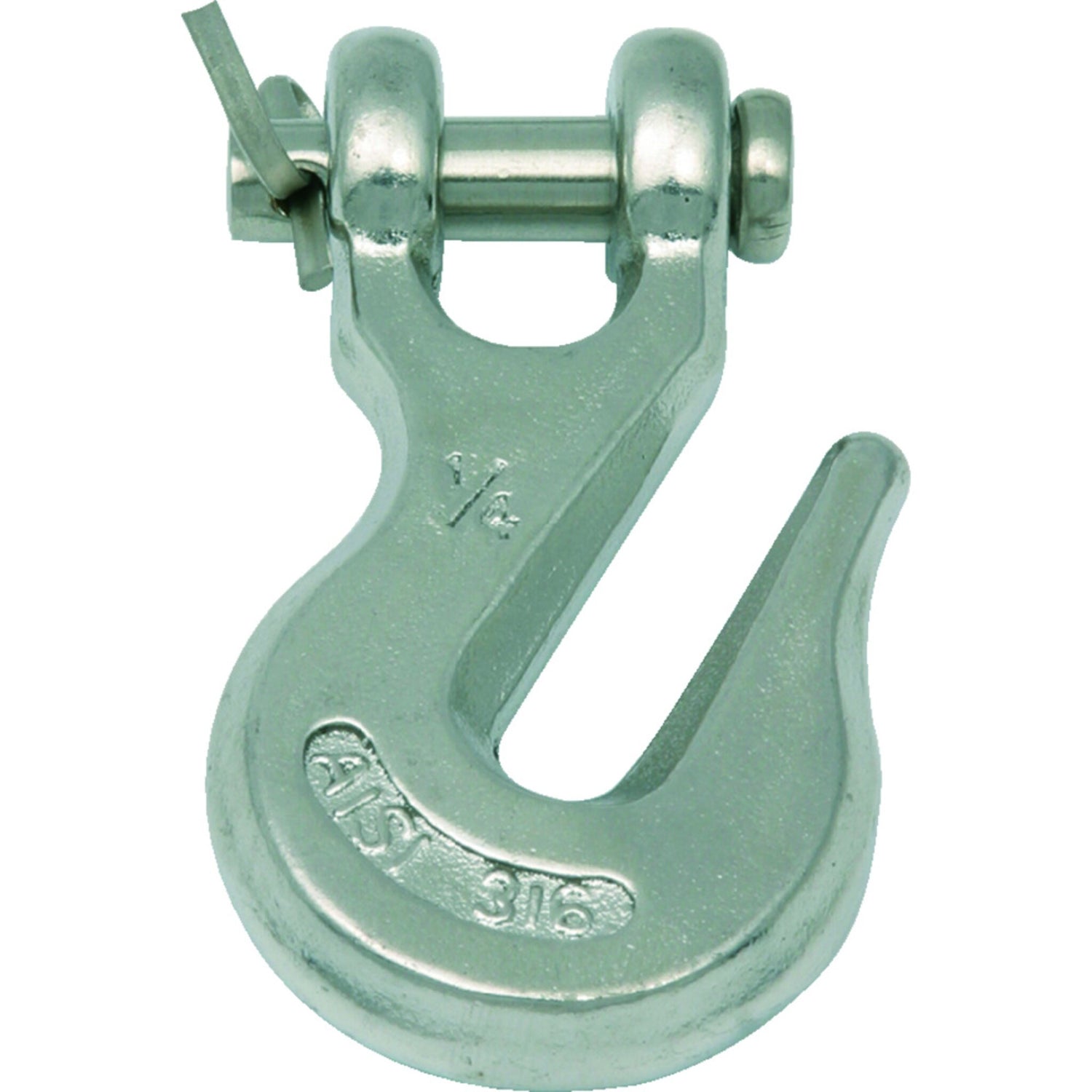 Selbstklemmender Kettenhaken aus Edelstahl A4, kompakte Bauweise, rostfrei und langlebig - 6 - 10 mm