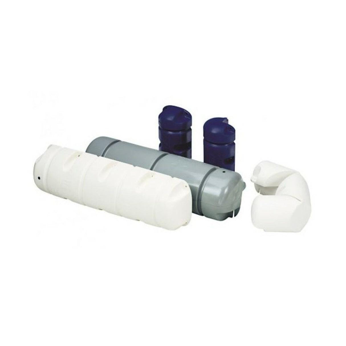Majoni Bumper-Stegfender Ø 25 x 110 cm, PVC, stabiler Schutz für Boot und Steg - blau oder weiß