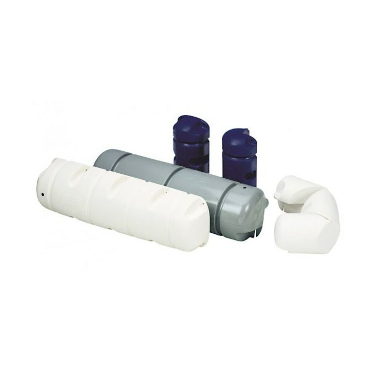 Majoni Bumper-Stegfender Ø 25 x 110 cm, PVC, stabiler Schutz für Boot und Steg - blau oder weiß