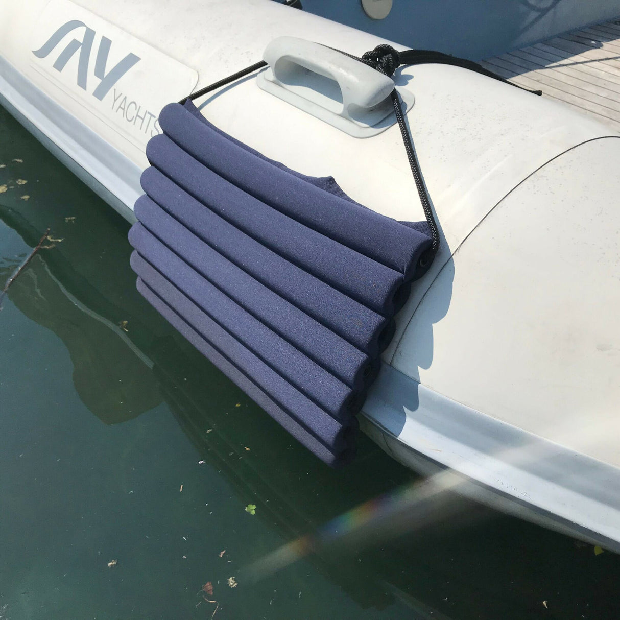 Inflatable boat fender fender cushion Flexi Cush, inflatable boat protection, universally adjustable, UV-resistant, comfortable seat cushion
