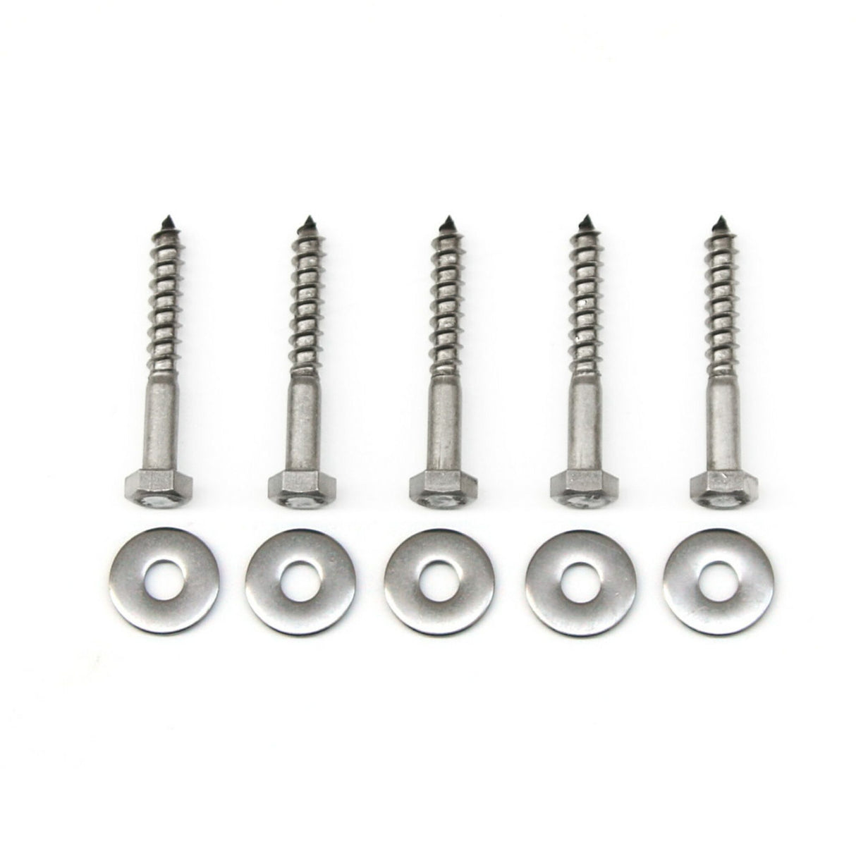 SeaEQ Montage-Set Edelstahlschrauben und Unterlegscheiben, Holzbauschrauben Set, langlebiger Edelstahl DIN 571/A4