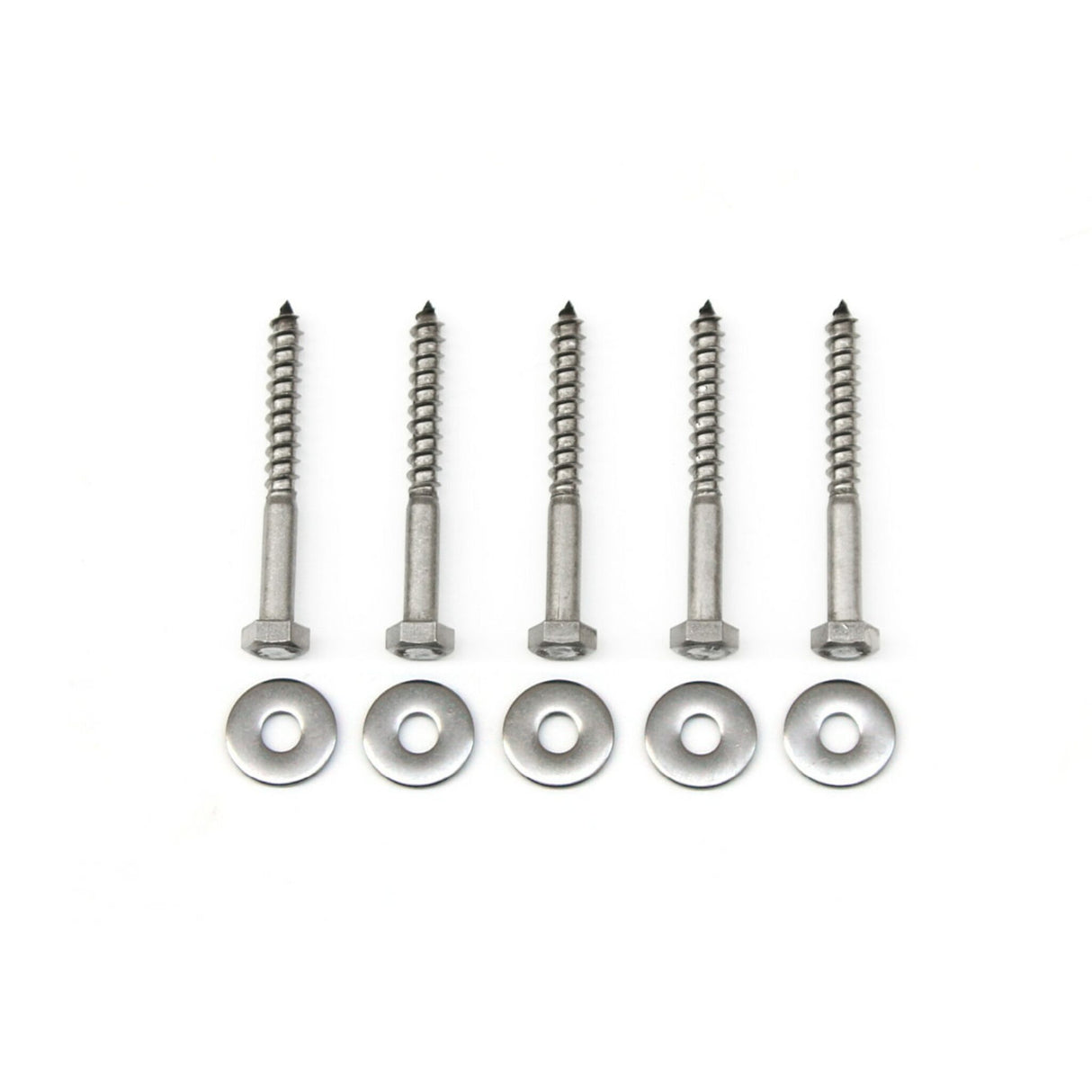 SeaEQ Montage-Set 4 Stück, Edelstahl-Schrauben & Unterlegscheiben A4, für Stegmontage