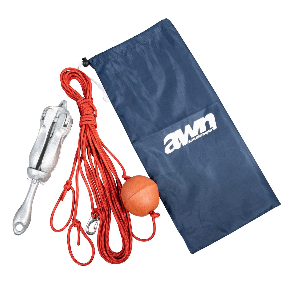 awn SUP Anker-Set mit 8 m Leine, Faltanker, ideal für Yoga und entspanntes SUP-Vergnügen - 0.7 - 1.4 kg