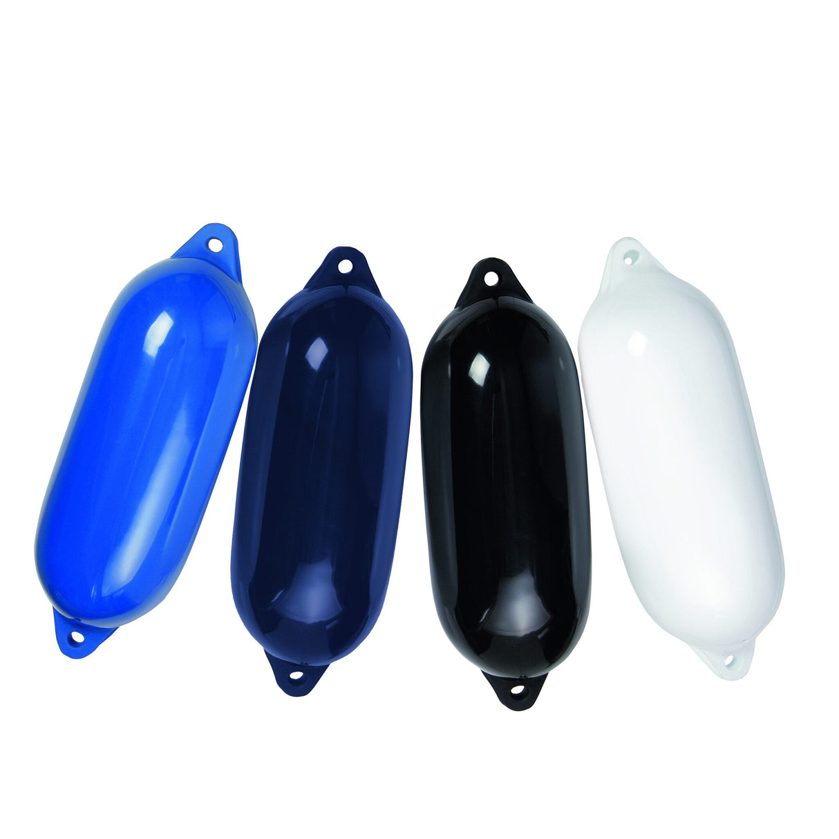 Star Fender Fender aus strapazierfähigem Kunststoff mit Ventil, starker Befestigungsmöglichkeit - 12 x 45 cm - 24 x 70 cm blau, schwarz, navy, weiß