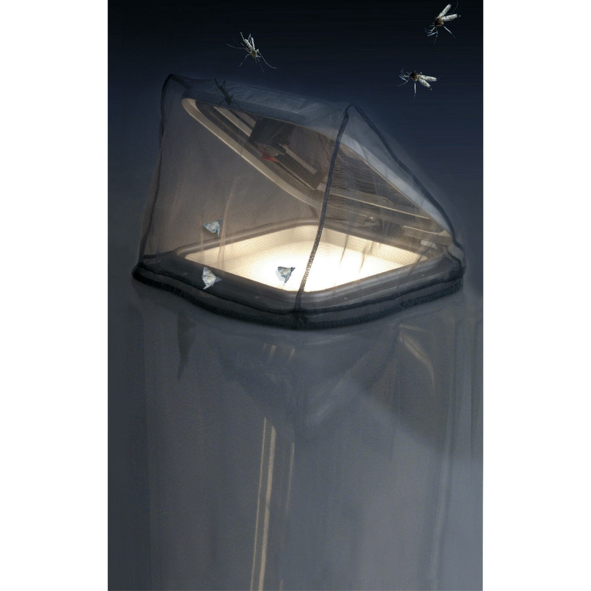 MARINET Moskitonetz aus UV-festem 100% Polyester, Insektenschutz für Fenster und Türen, einfach zu handhaben mit Bleileine - 540 x 540 - 700 x 700 mm