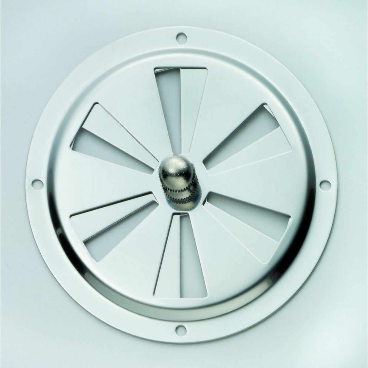 Luftrosette rostfreier Stahl mit Fliegengitter, Gegenrosette ohne Drehscheibe, langlebig und witterungsbeständig - 100 - 152 mm