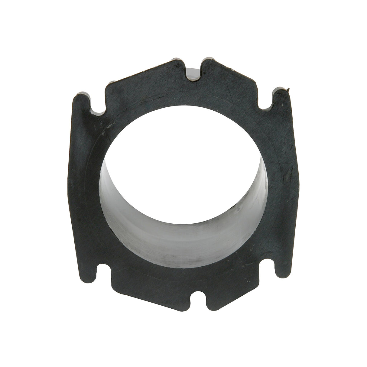 Anschlussflansch Kunststoff schwarz, Lüftungsverbindung 70/75 mm, 125 x 125 mm
