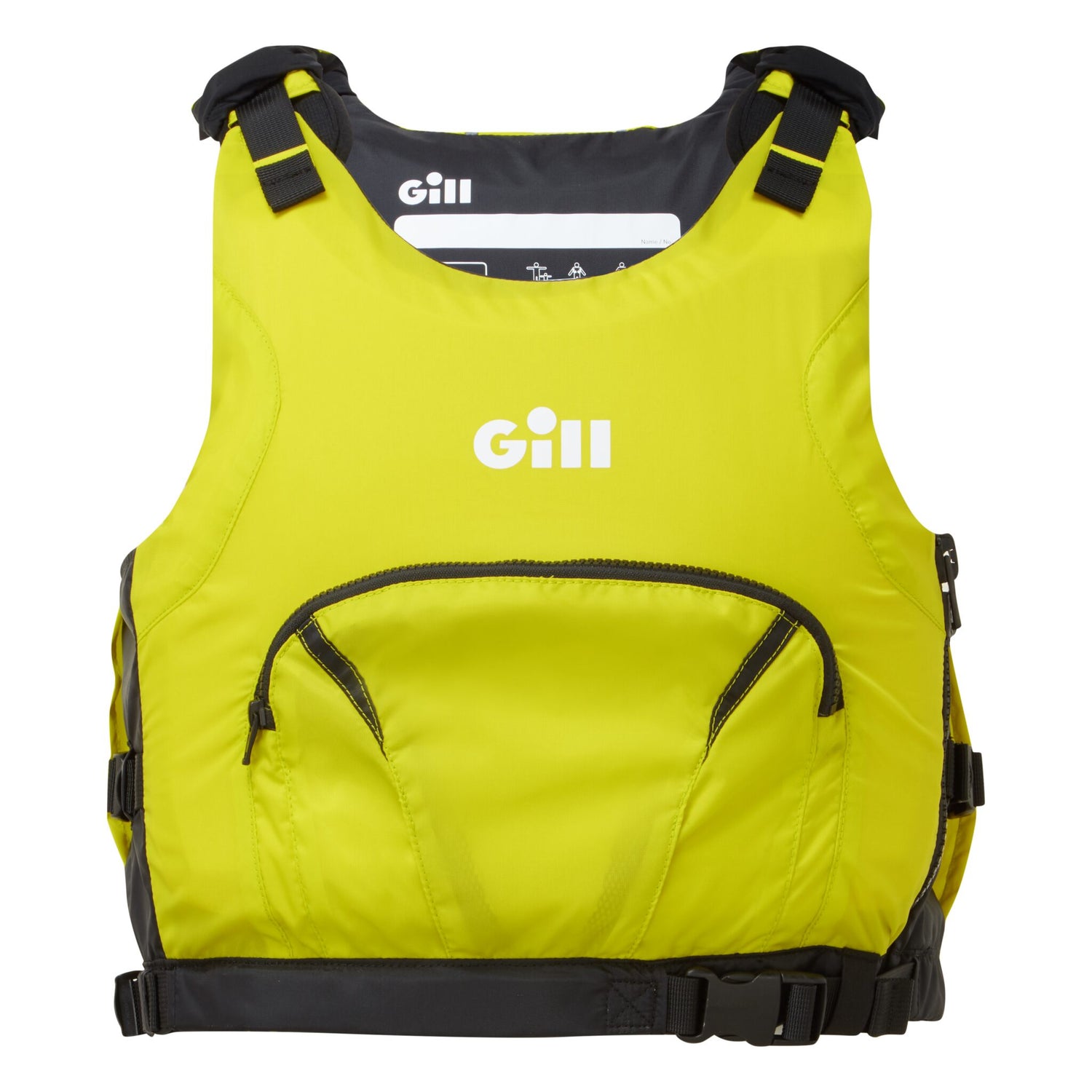 Gill Regattaweste RACER BUOYANCY AID, leichte Schwimmweste mit Einstellmöglichkeiten für hohen Tragekomfort, reflektierende Paspeln für bessere Sichtbarkeit - S – JXL schwarz, gelb, orange