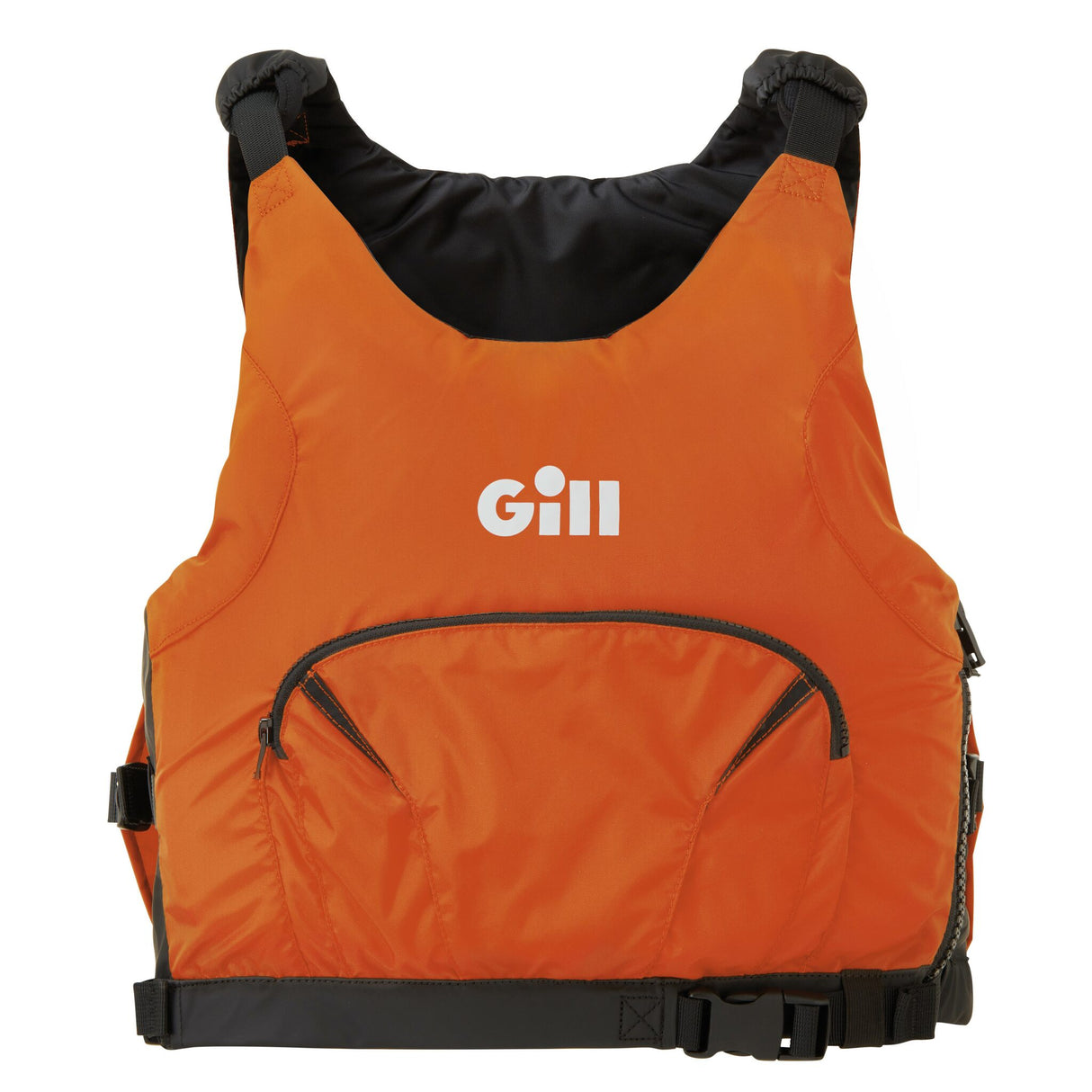 Gill Regattaweste RACER BUOYANCY AID, leichte Schwimmweste mit Einstellmöglichkeiten für hohen Tragekomfort, reflektierende Paspeln für bessere Sichtbarkeit - S – JXL schwarz, gelb, orange