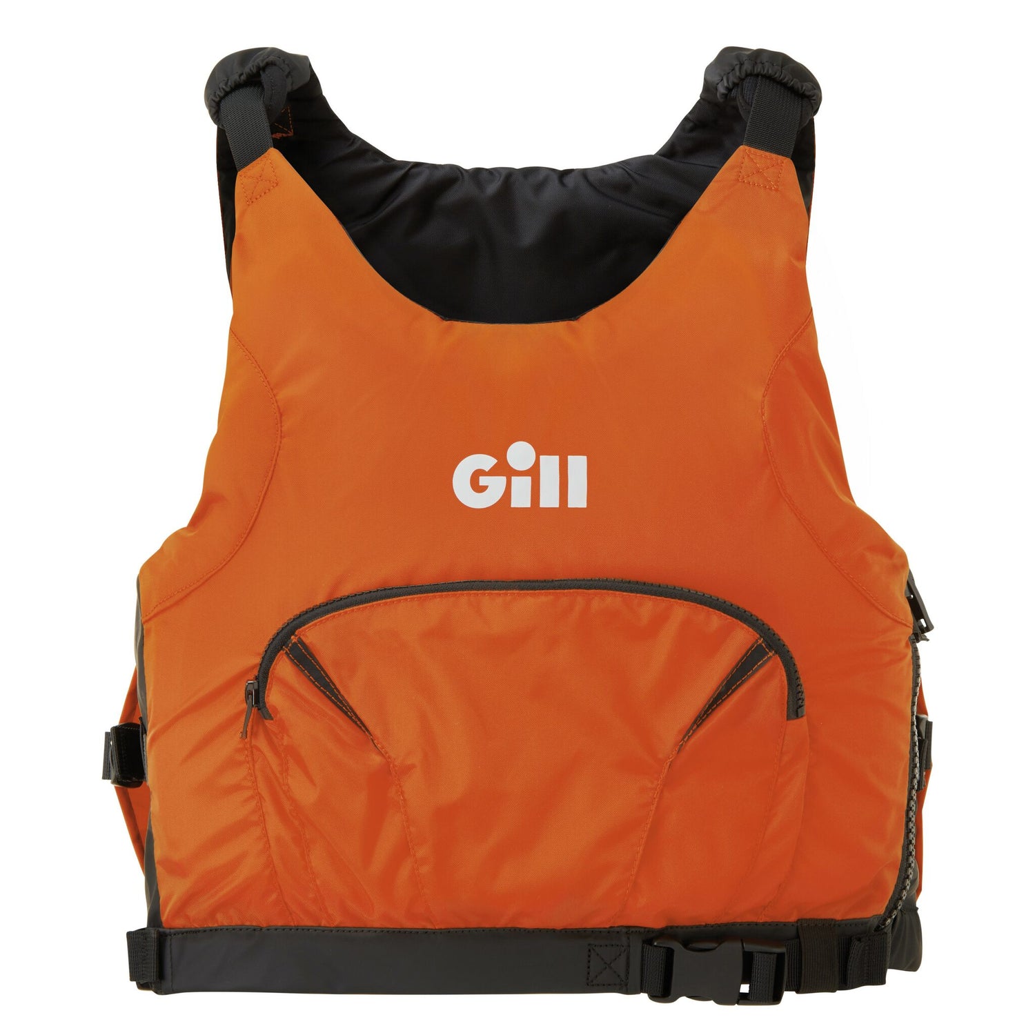 Gill Regattaweste RACER BUOYANCY AID, leichte Schwimmweste mit Einstellmöglichkeiten für hohen Tragekomfort, reflektierende Paspeln für bessere Sichtbarkeit - S – JXL schwarz, gelb, orange