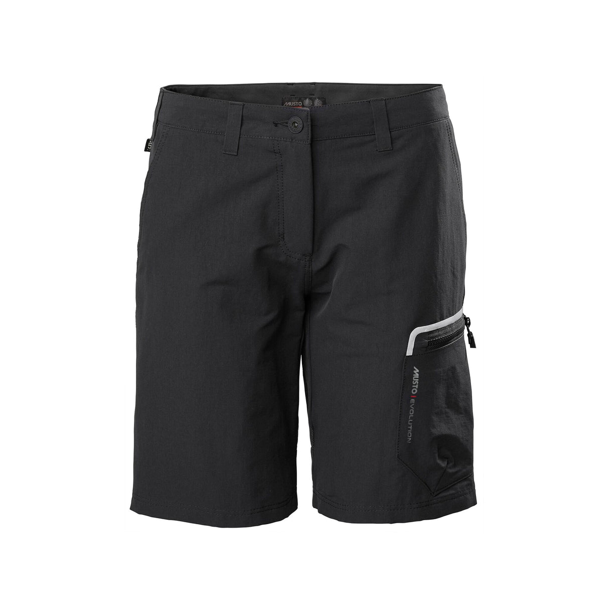 MUSTO Damen-Performance-Shorts EVOLUTION 2.0 schnelltrockend, Funktionsshorts, UV-Schutz UPF 40, verstärkt mit Kevlar®-Patches für Langlebigkeit - 36 - 46 (schwarz, navy)