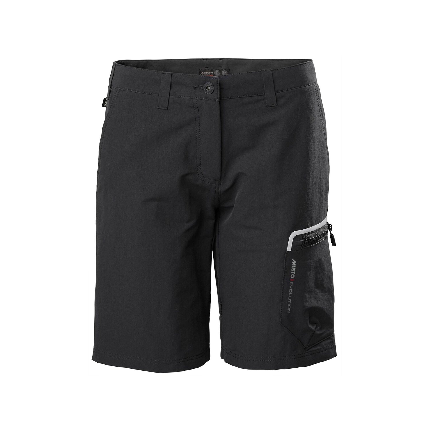 MUSTO Damen-Performance-Shorts EVOLUTION 2.0 schnelltrockend, Funktionsshorts, UV-Schutz UPF 40, verstärkt mit Kevlar®-Patches für Langlebigkeit - 36 - 46 (schwarz, navy)