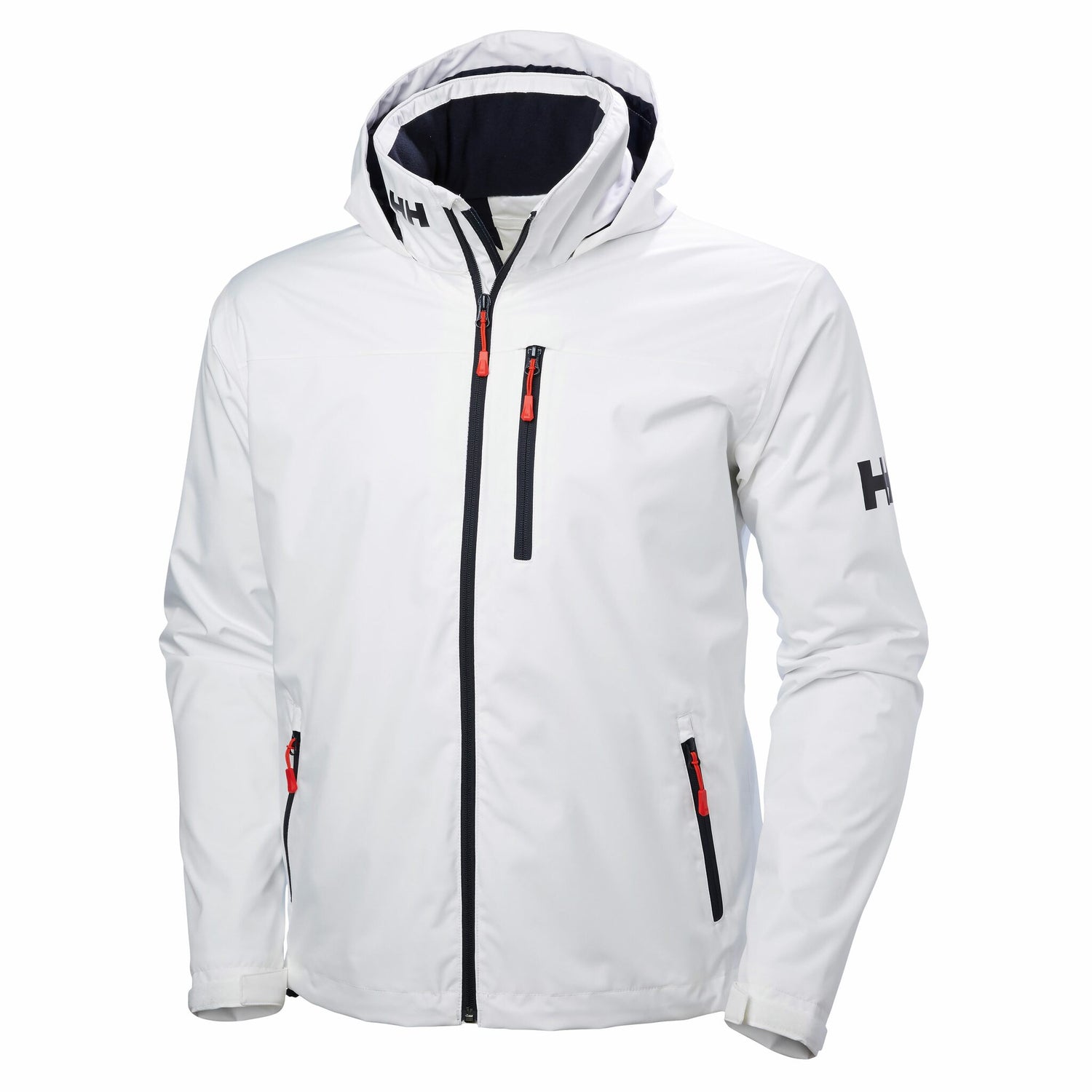 Helly Hansen Herren-Jacke CREW HOODED MIDLAYER wasserfest, atmungsaktiv, vielseitig elegantes Design - M – 3XL, weiß, hellgrau, royalblau, navy, graphit