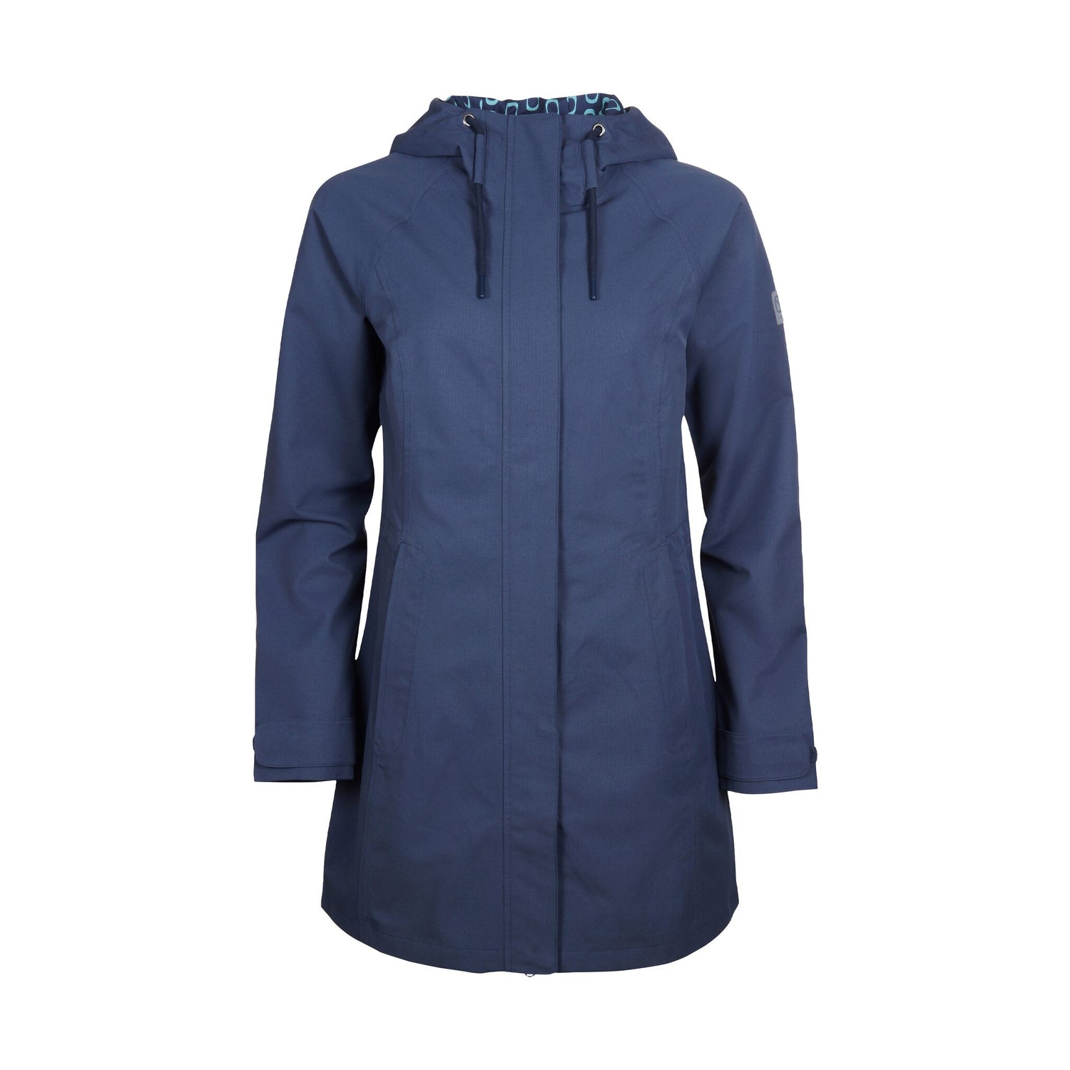 ELKLINE Damen-Regenmantel FEEL GOOD wasserdicht, Eco-Raincoat, Bluesign® zertifiziert, nachhaltige Materialien - 36 – 46 (türkis-blau oder dunkelblau)
