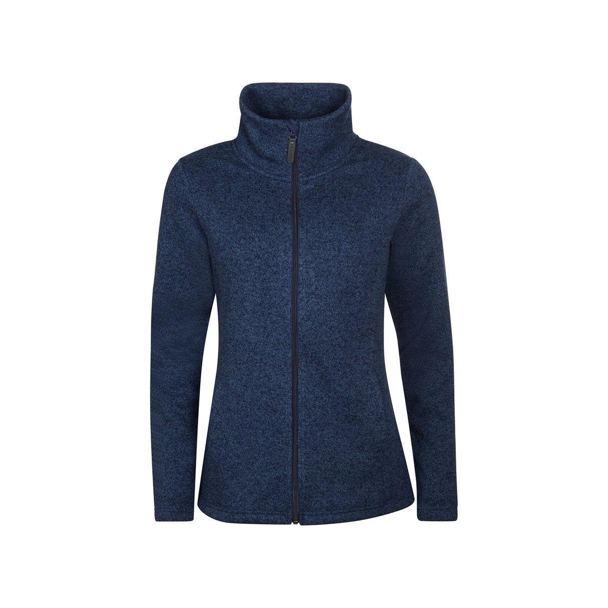 Elkline Damen Fleecejacke WONDERLAND - dunkelblau, warmer melierter Strickfleece, umweltschonende Fertigung, ideal für Aktivitäten auf See - 36 – 46