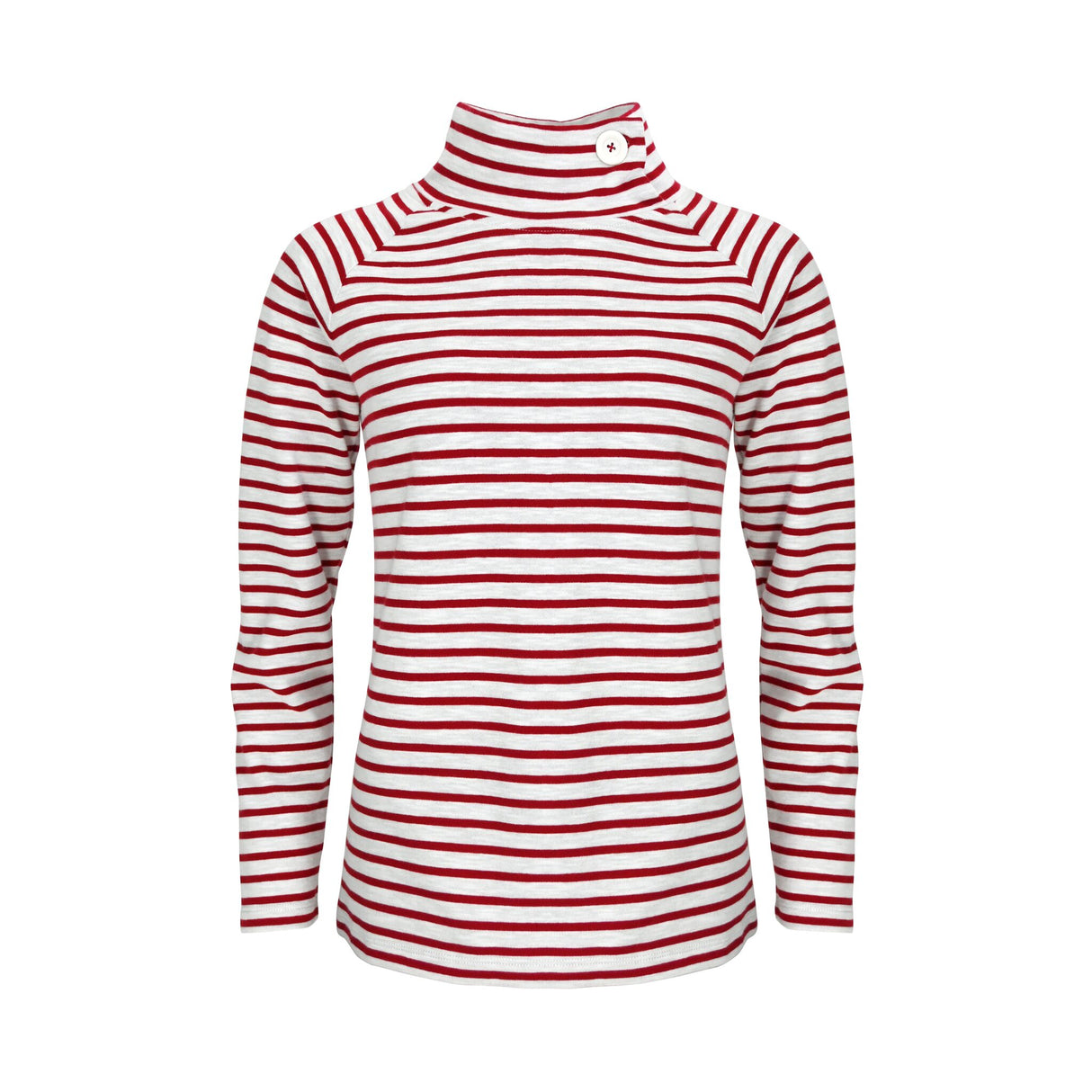 ELKLINE Damen-Pullover nachhaltig, modischer Sweater im Streifen-Design, ideal für den Sommer - 38 - 44 (Optional mit weiß-rot)